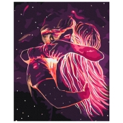 Pictură pe numere BrushMe Îmbrățișare cosmică BS41360FC 50 x 40 cm, P&acirc;nză