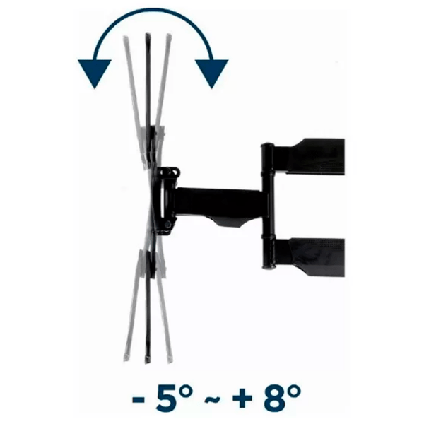 Suport TV Gembird WM-55ST-01 Black VESA 400 x 400 mm photo 3