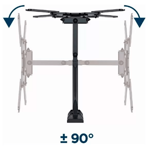 Suport TV Gembird WM-55ST-01 Black VESA 400 x 400 mm photo 4
