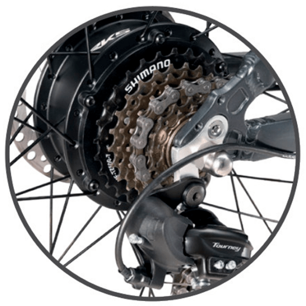 Bicicletă electrică ApeRyder Buffalo-F Gray 26" | 250 W | p&acirc;nă la 60 km photo 3