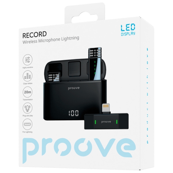 Microfon Proove Record Lightning Black  photo 2