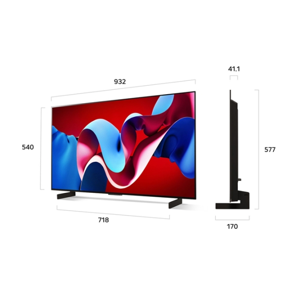 Телевизор LG OLED42C44LA Smart TV 4K Черный 42" | OLED | 4K photo 2