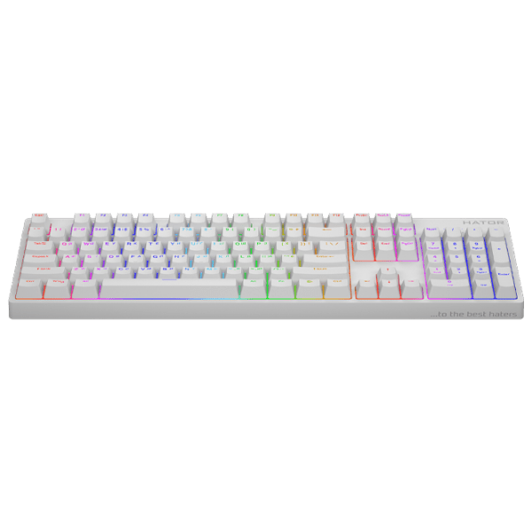 Tastatură Hator Rockfall 2 White Gaming, Cu fir photo 2