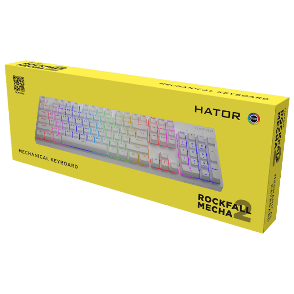 Tastatură Hator Rockfall 2 White Gaming, Cu fir photo 6