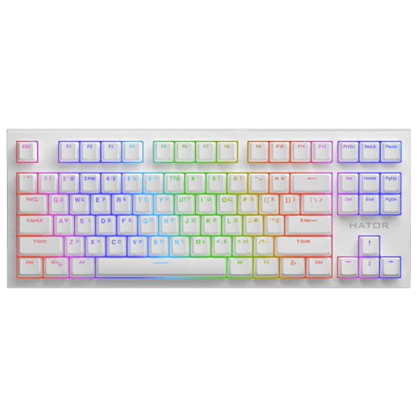 Tastatură Hator Skyfall 2 TKL PRO White Gaming, Cu fir photo 1