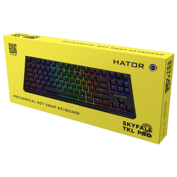 Tastatură Hator Skyfall 2 TKL PRO Black Gaming, Cu fir photo 6