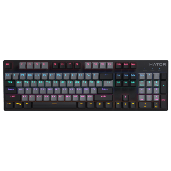 Клавиатура Hator Starfall Rainbow Origin Blue Черный Игровой, Проводная photo 1