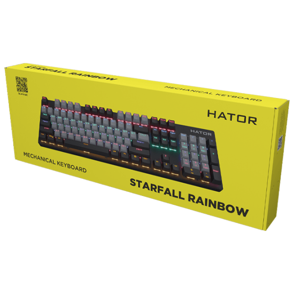 Клавиатура Hator Starfall Rainbow Origin Blue Черный Игровой, Проводная photo 5