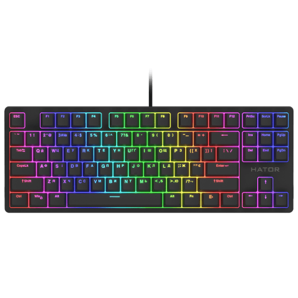 Tastatură Hator Rockfall 2 Mecha TKL Black Gaming, Cu fir photo 1