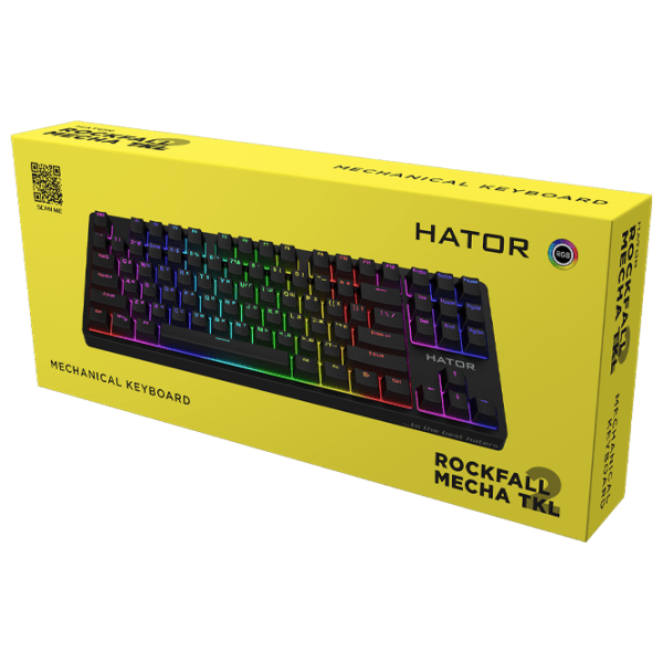 Tastatură Hator Rockfall 2 Mecha TKL Black Gaming, Cu fir photo 6