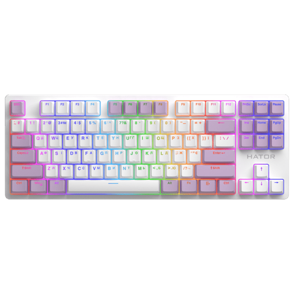 Tastatură Hator Rockfall 2 Mecha Signature Edition White Gaming, Cu fir photo 1