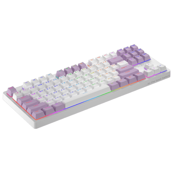 Tastatură Hator Rockfall 2 Mecha Signature Edition White Gaming, Cu fir photo 3
