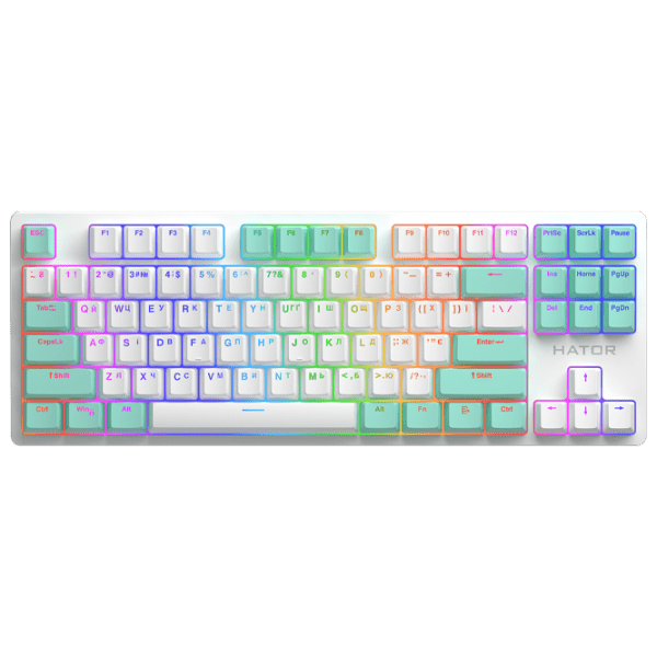 Tastatură Hator Rockfall 2 Mecha Signature Edition White Gaming, Cu fir photo 1