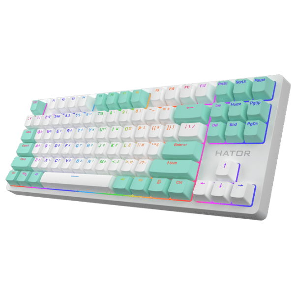 Tastatură Hator Rockfall 2 Mecha Signature Edition White Gaming, Cu fir photo 2
