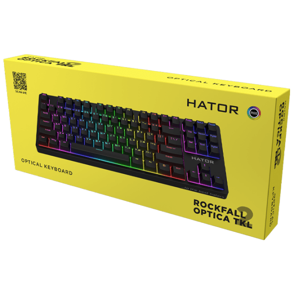 Tastatură Hator Rockfall 2 Optica TKL Black Gaming, Cu fir photo 6