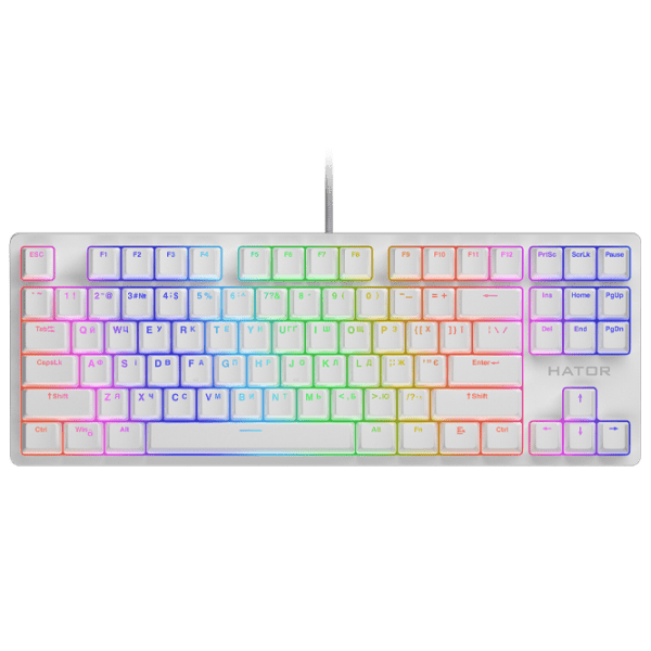 Клавиатура Hator Rockfall 2 Optica TKL Белый Игровой, Проводная photo 1