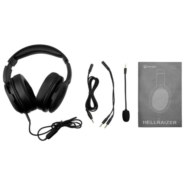 Căști Hator Hellraizer Black Cu fir / Gaming / Over the ear photo 5