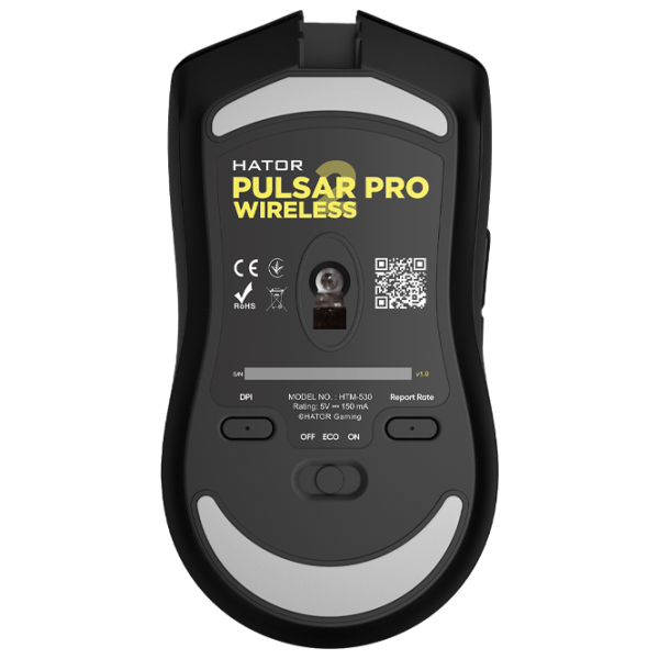 Mouse Hator Pulsar 2 PRO Wireless Black Fără fir / 16000 dpi photo 5