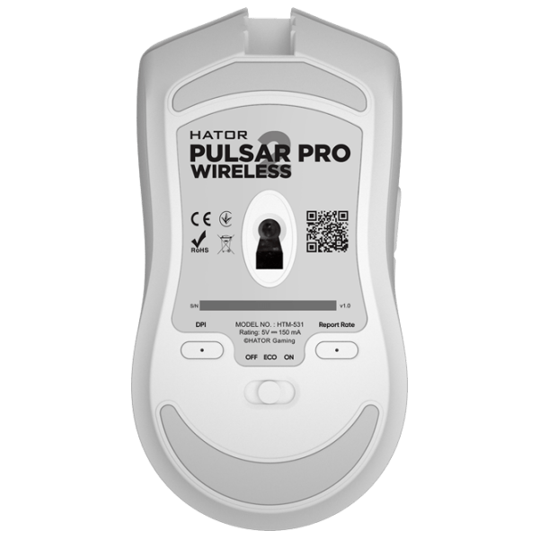 Mouse Hator Pulsar 2 PRO Wireless White Fără fir / 16000 dpi photo 5