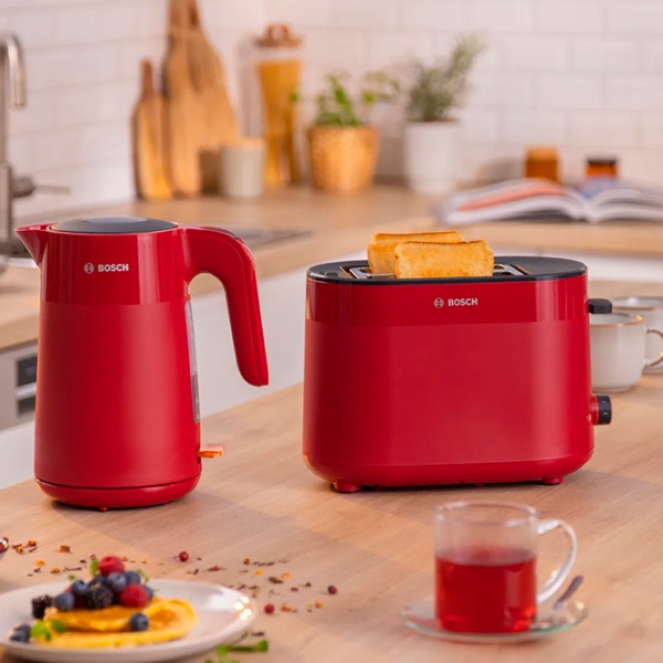 Ceainic electric Bosch TWK2M164 Red 2400 W, 1.7l, Material interior: Plastic photo 3