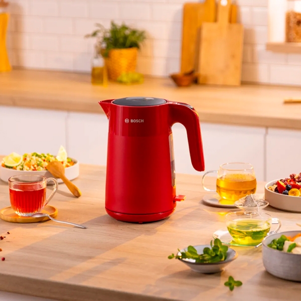 Ceainic electric Bosch TWK2M164 Red 2400 W, 1.7l, Material interior: Plastic photo 8