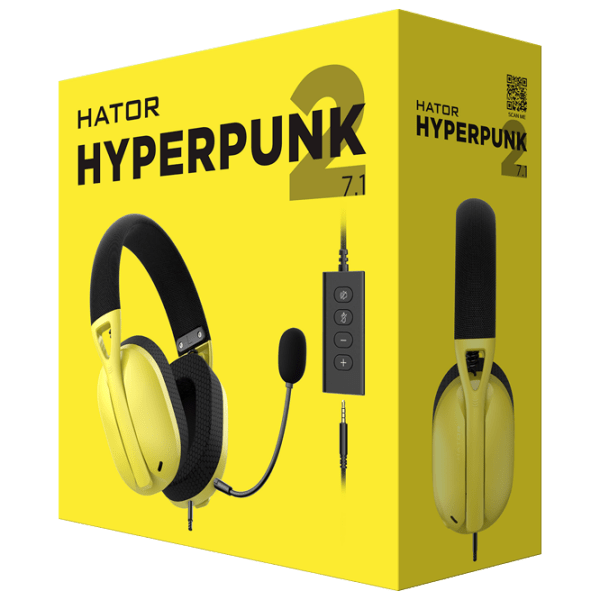 Căști Hator Hyperpunk 2 USB 7.1 Yellow Cu fir / Gaming / Over the ear photo 6