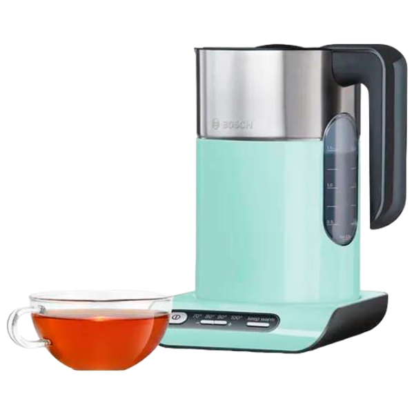 Ceainic electric Bosch TWK8612P Turquoise 2400 W, 1.5 l, Material interior: Inox photo 3