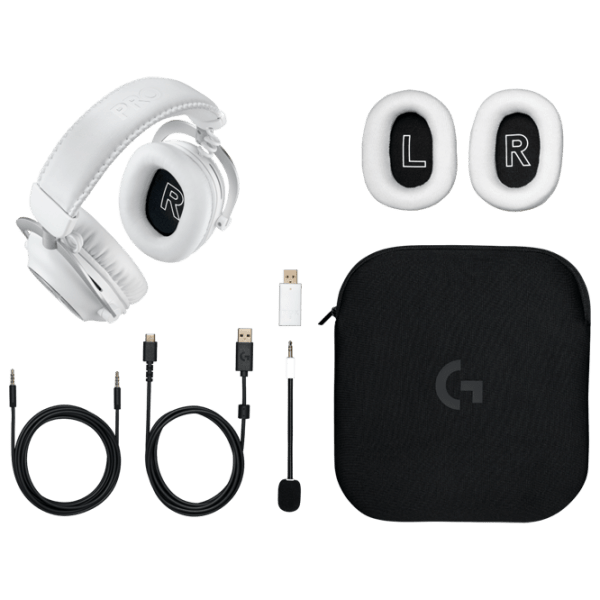 Căști Logitech G Pro X 2 White Fără fir + Cu fir/ Gaming/ Over the ear photo 6