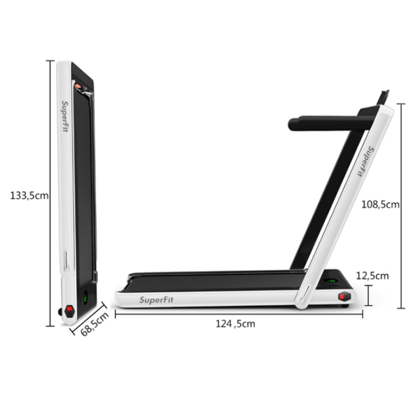 Беговая дорожка Costway SP37514DE-WH Белый 120 кг, 12 км/ч photo 6