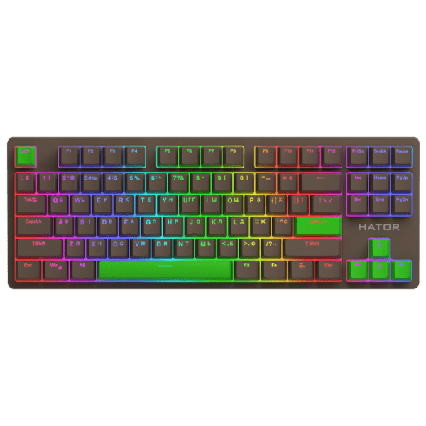Tastatură Hator Rockfall 2 Mecha TKL Autograph Edition Brown Gaming, Cu fir photo 1