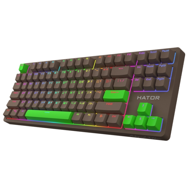 Tastatură Hator Rockfall 2 Mecha TKL Autograph Edition Brown Gaming, Cu fir photo 2