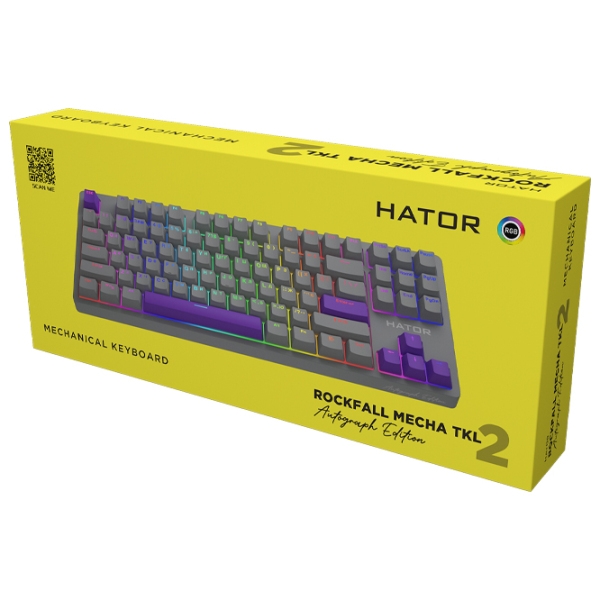 Клавиатура Hator Rockfall 2 Mecha TKL Autograph Edition Титан Игровой, Проводная photo 6