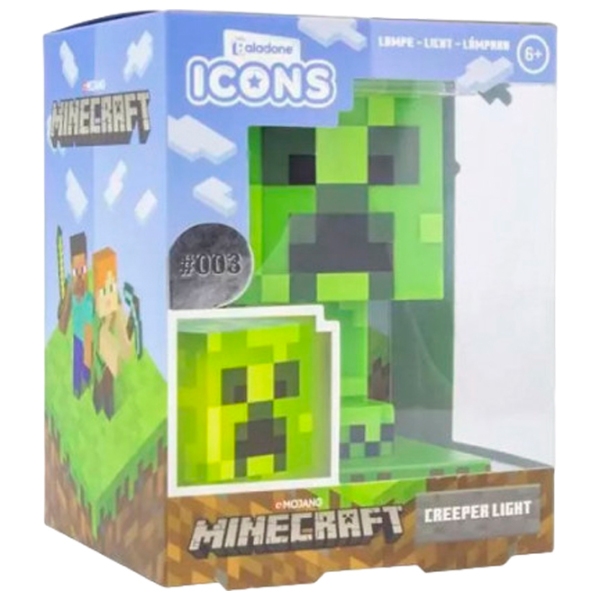 Lampă de masă fan Paladone Creeper Icon V2 Green Baterie photo 2