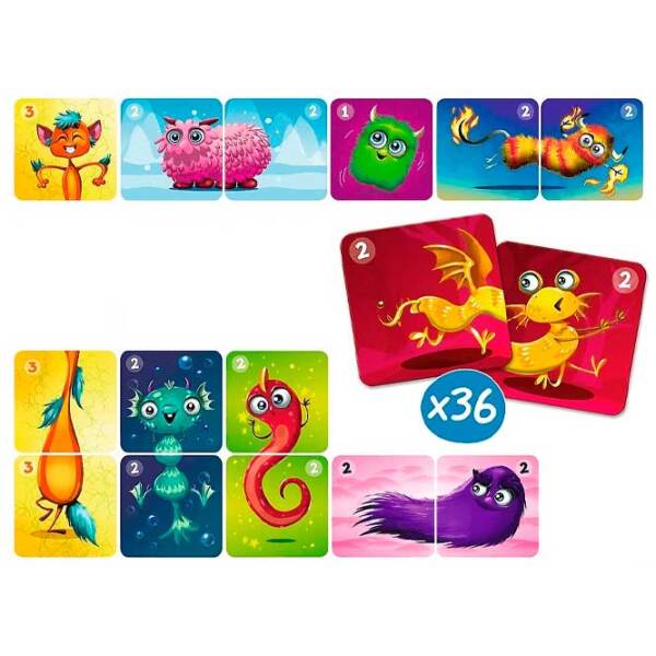 Настольная игра Trefl Game Classic & Plus Cute Monsters Развитие, 3+ photo 2