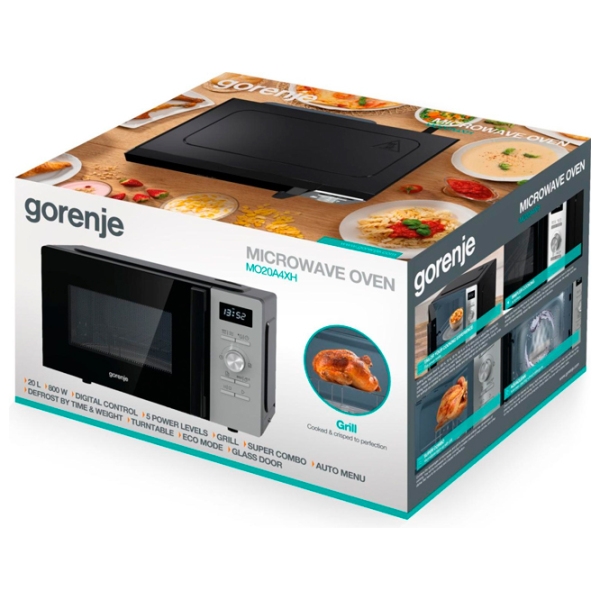 Cuptor cu microunde Gorenje MO20A4XH Black , 20l, 800 W photo 10