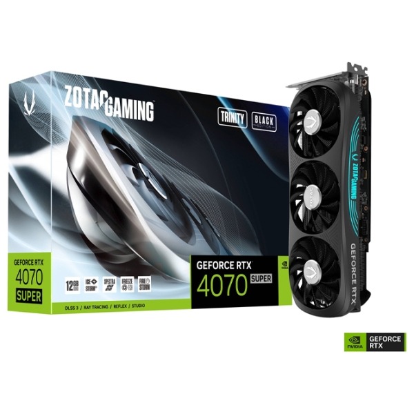 Placă video Zotac GeForce RTX 4070 SUPER Trinity Black Edition 12 GB PCI Express x16 4.0 photo 6