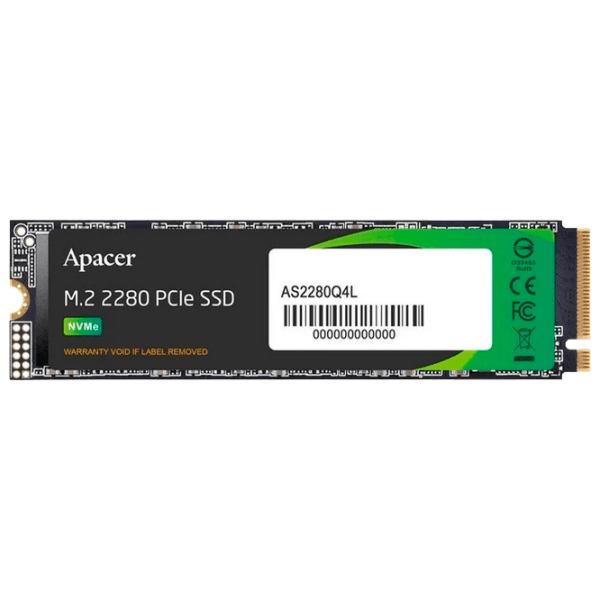 SSD Apacer AS2280Q4L M.2 NVMe 1 ТБ Скорость чтения: 3600 Мб/ с,
Скорость записи: 3000 MБ/ с photo 1