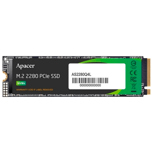 SSD Apacer AS2280Q4L M.2 NVMe 512 ГБ Скорость чтения: 3600 Мб/ с,
Скорость записи: 3000 MБ/ с photo 1