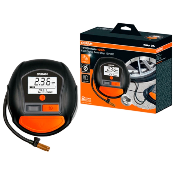 Compresor auto Osram Tyreinflate 1000 Black 5.5 bar photo 3