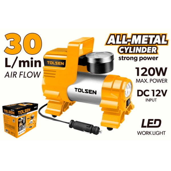 Compresor auto Tolsen 65515 Yellow 30 l/min / 7 bar photo 2