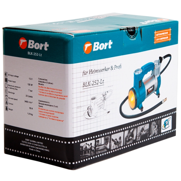 Compresor auto Bort BLK-252-Lt Silver 25 l/ min/ 7 bar photo 5
