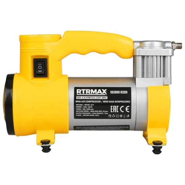 Compresor auto RTRMAX RTM7212 Yellow 25 l/ min/ 7 bar photo 2