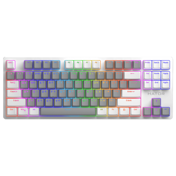 Tastatură Hator Rockfall 2 Mecha Signature Edition White Gaming, Cu fir photo 1