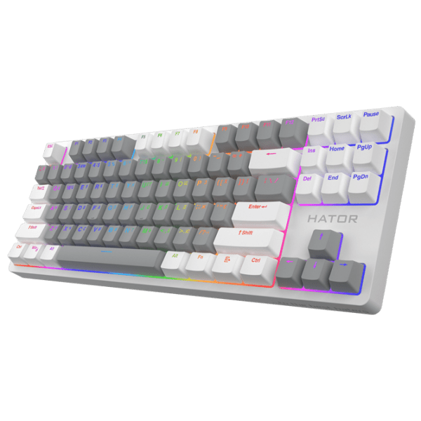 Tastatură Hator Rockfall 2 Mecha Signature Edition White Gaming, Cu fir photo 3