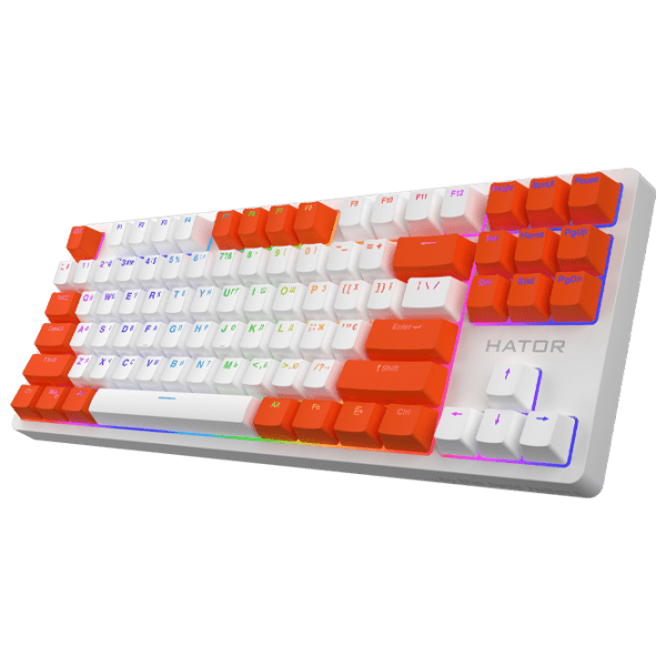 Tastatură Hator Rockfall 2 Mecha Signature Edition White Gaming, Cu fir photo 2