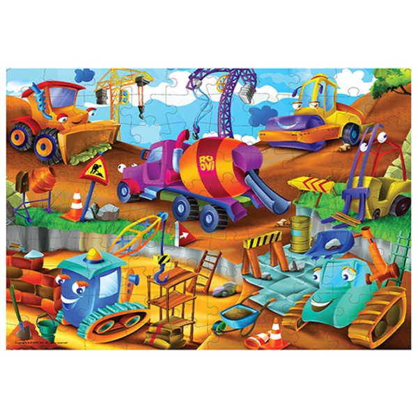 Пазл 2D D-TOYS Строительная площадка (079619-03) Количество деталей: 100, Рекомендуемый возраст: 4+ photo 2