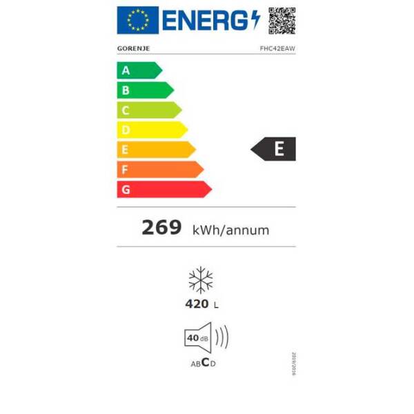 Ladă frigorifică Gorenje FHC42EAW White 420l, E, Electronic photo 5