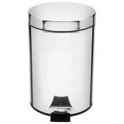 Coș de gunoi Tadar Foot Pedal Silver Metal, 3 l
