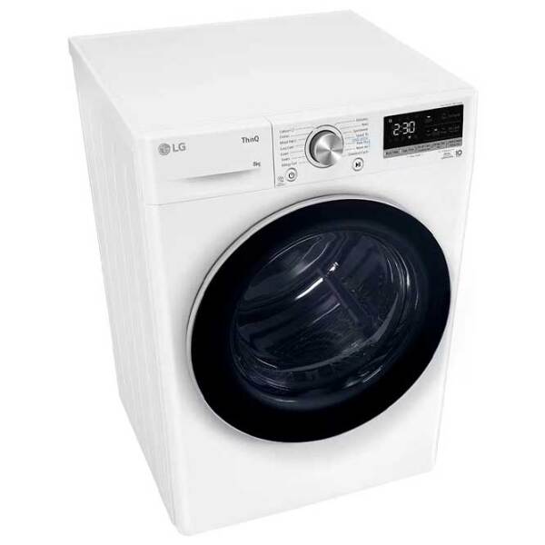 Mașină de uscat rufe LG RH80V9AV3N White 8 kg, A+++ photo 2