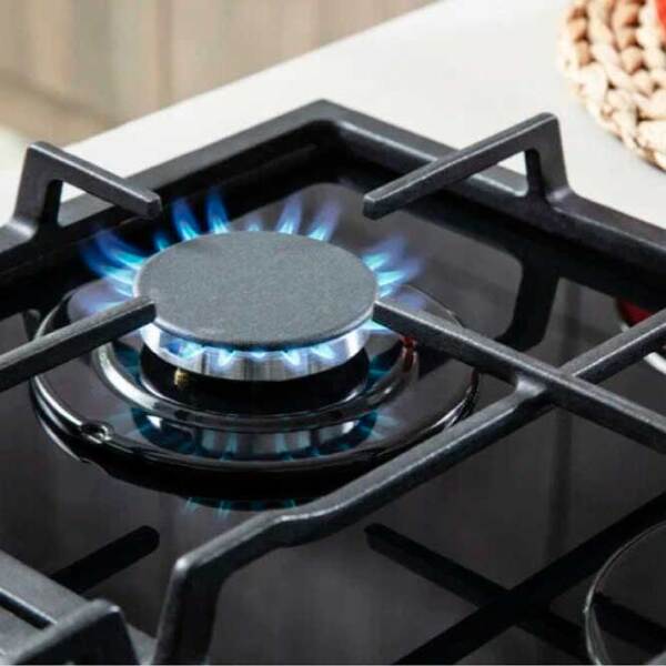 Plită încorporabilă pe gaz Hansa BHKW330500 White Sticlă călită, Gratare: Fontă photo 5